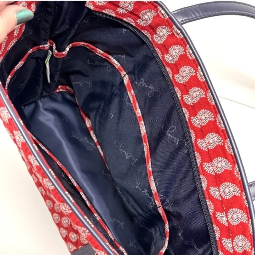 Vera Bradley Red and Black Laptop Bag/Tote